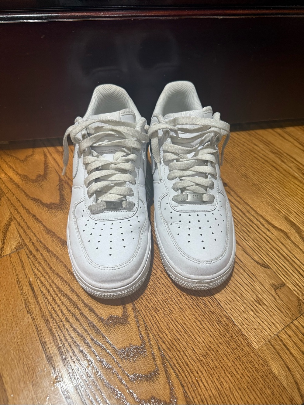 Men's Classic White Leather Sneakers - Low Top Casual Trainer